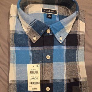 NWT Club Room Plaid Flannel Shirt